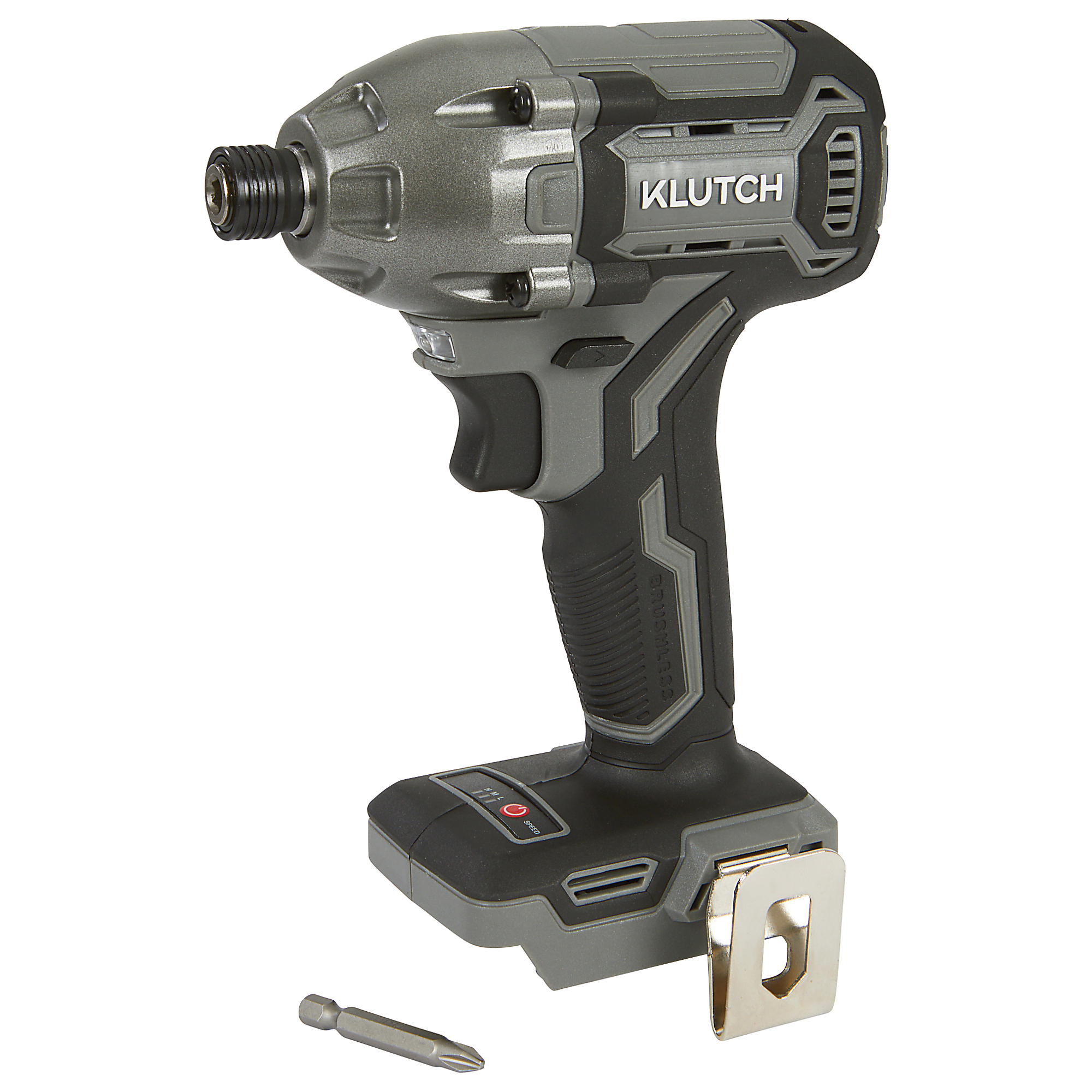 Klutch 1/4in. Impact Driver, KLiQ 20V, 200 Ft./Lbs. Breakaway Torque, Brushless, Cordless, Bare Tool